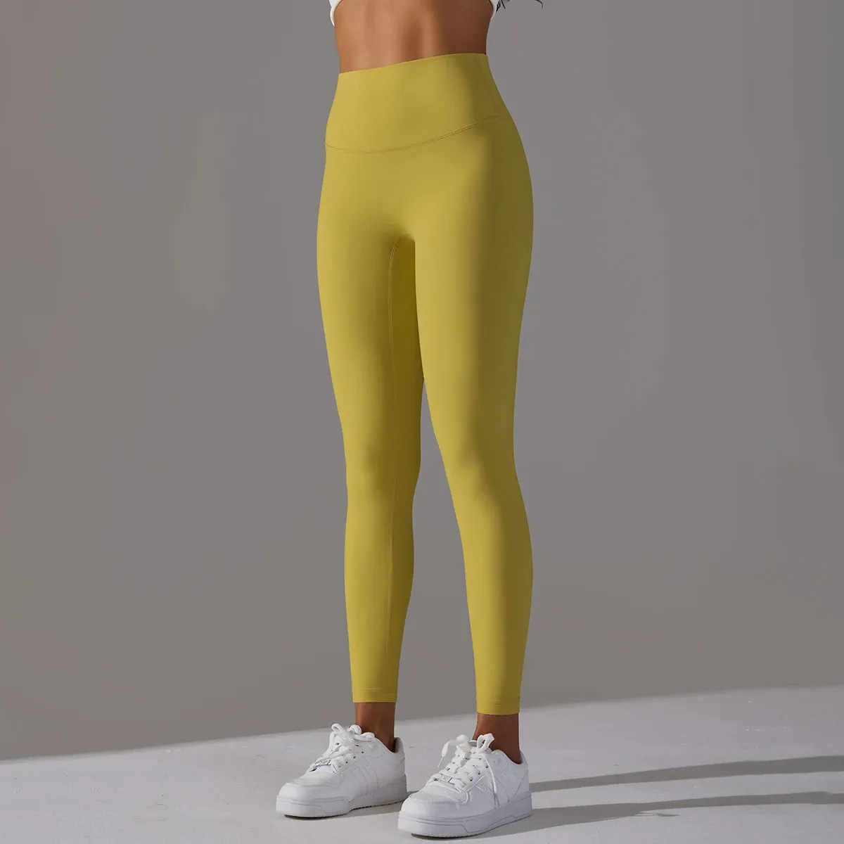 High Waist Naked Feeling Leggings - Women's Fitness Running Yoga Pants