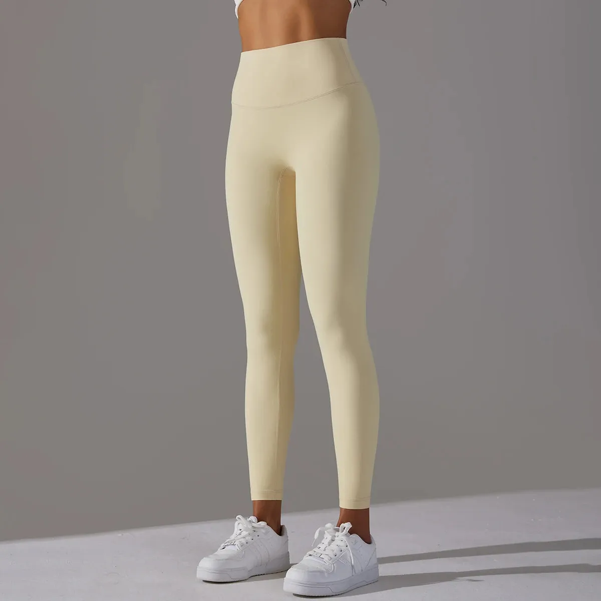 High Waist Naked Feeling Leggings - Women's Fitness Running Yoga Pants