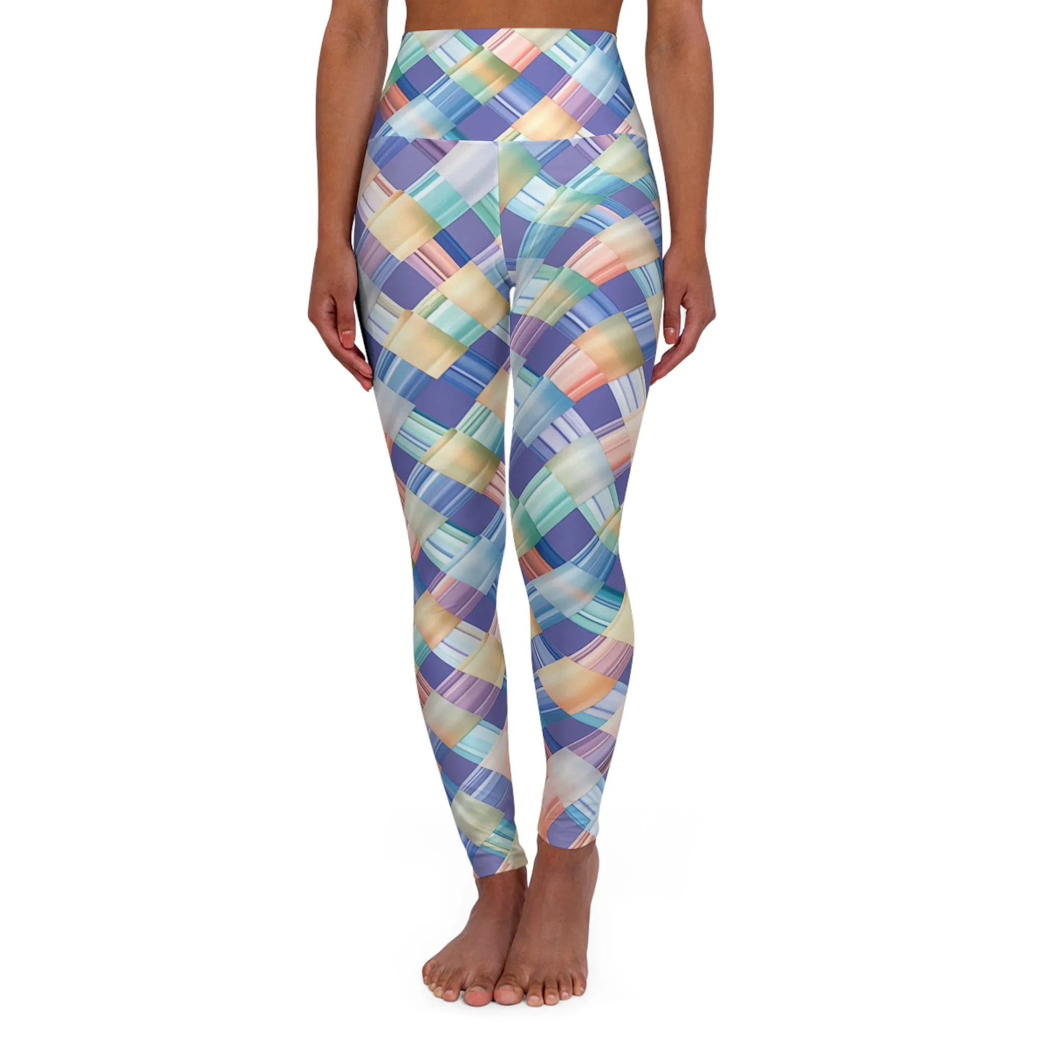 High Waisted Leggings - Edmund London Gingham