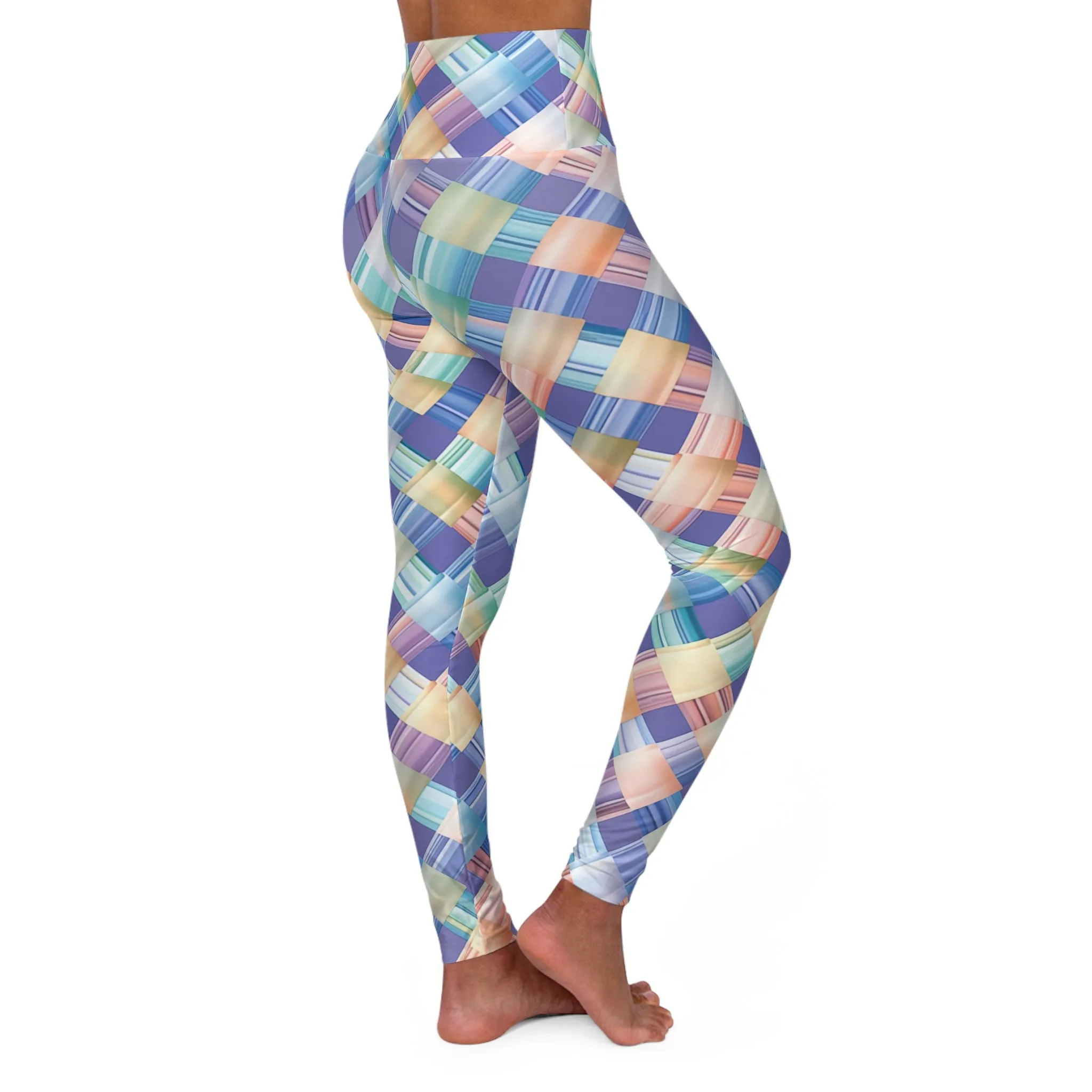 High Waisted Leggings - Edmund London Gingham