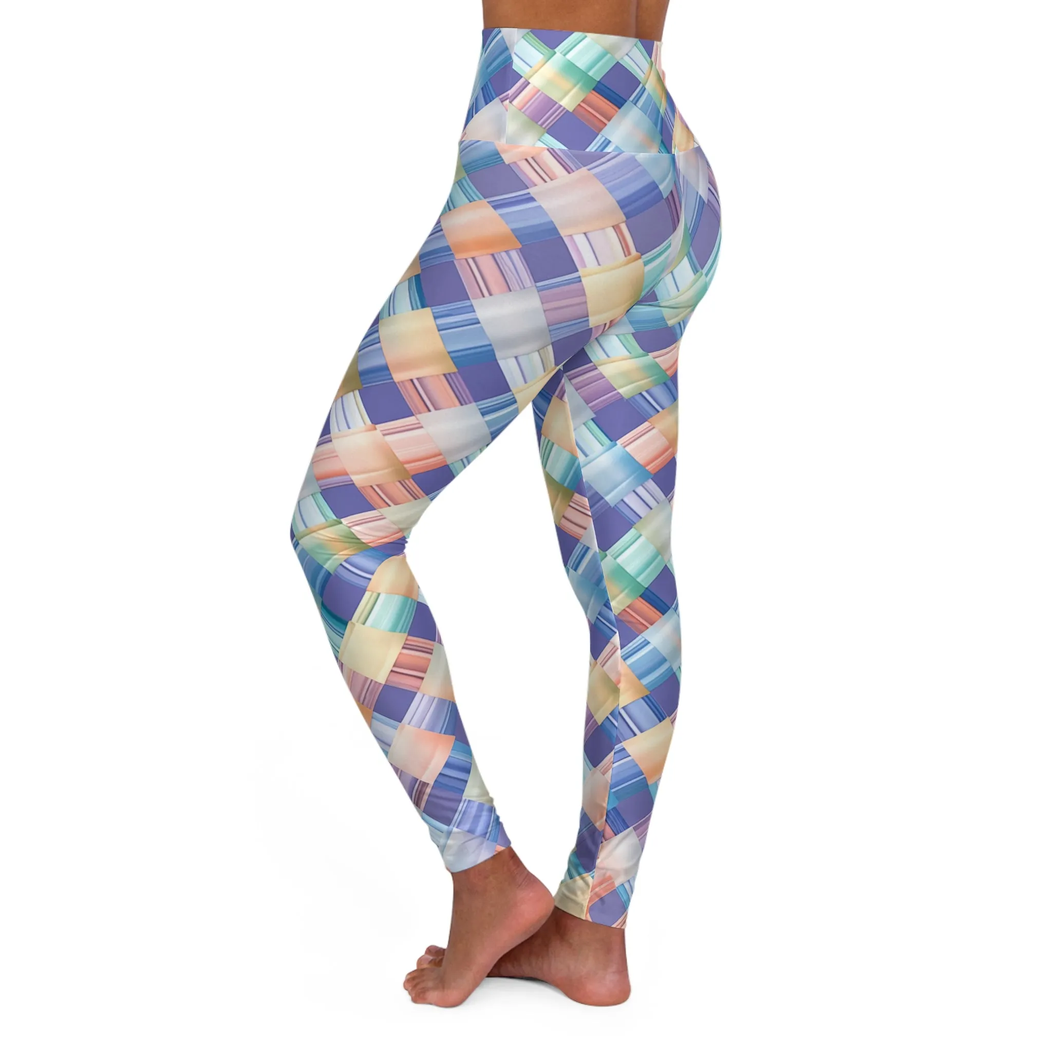 High Waisted Leggings - Edmund London Gingham