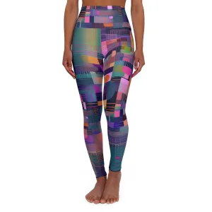 High Waisted Leggings - Ronsard Moscow Plaid