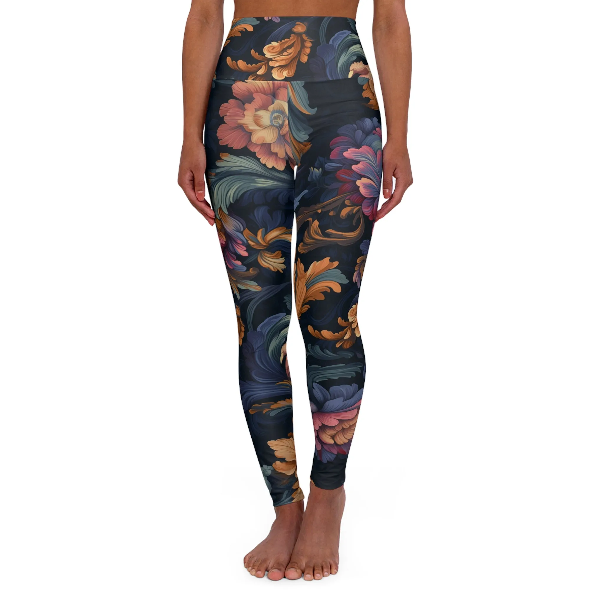 High Waisted Leggings - Sappho Paris Jacobean