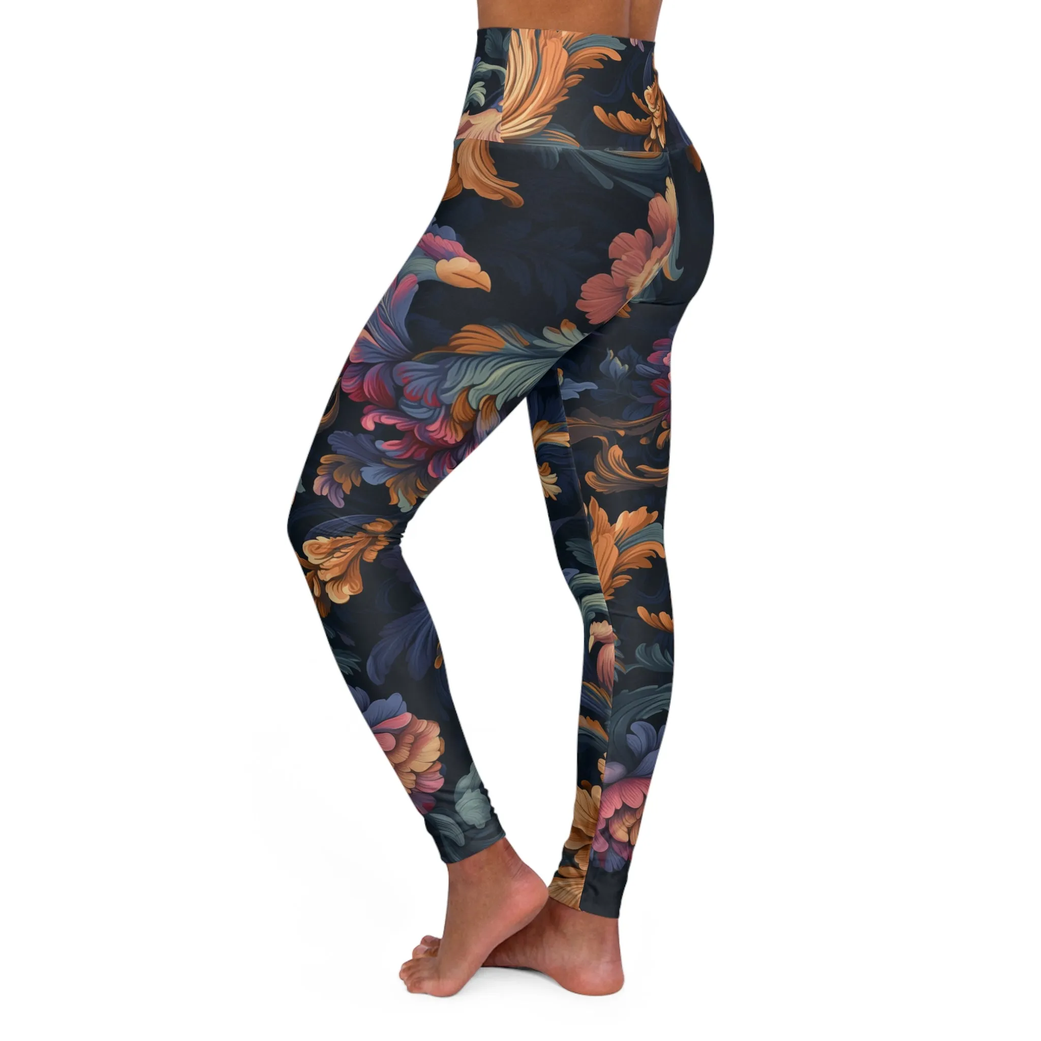 High Waisted Leggings - Sappho Paris Jacobean