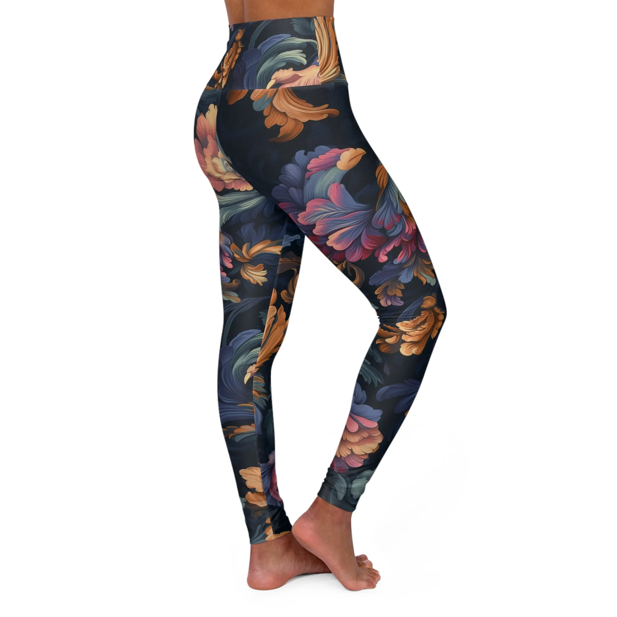 High Waisted Leggings - Sappho Paris Jacobean