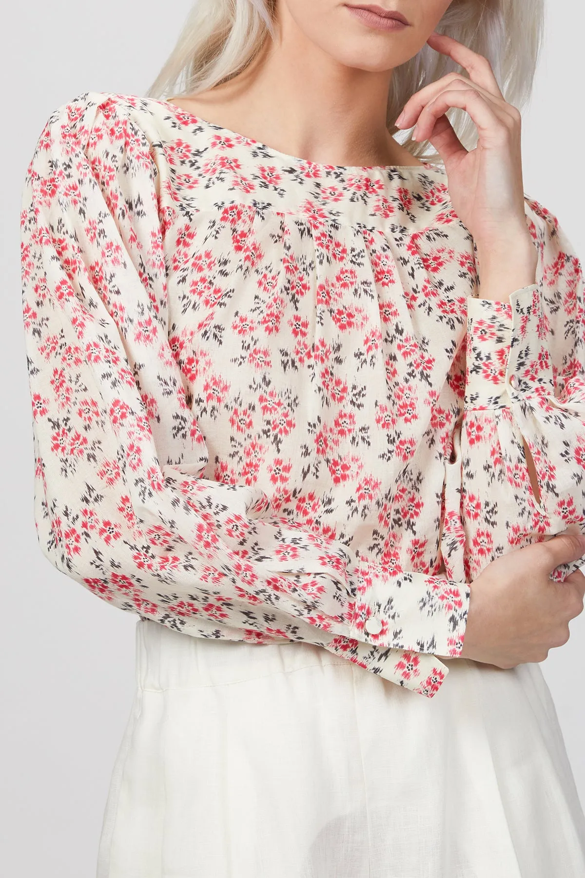 IKAT LONG SLEEVE FLEUR BLOUSE