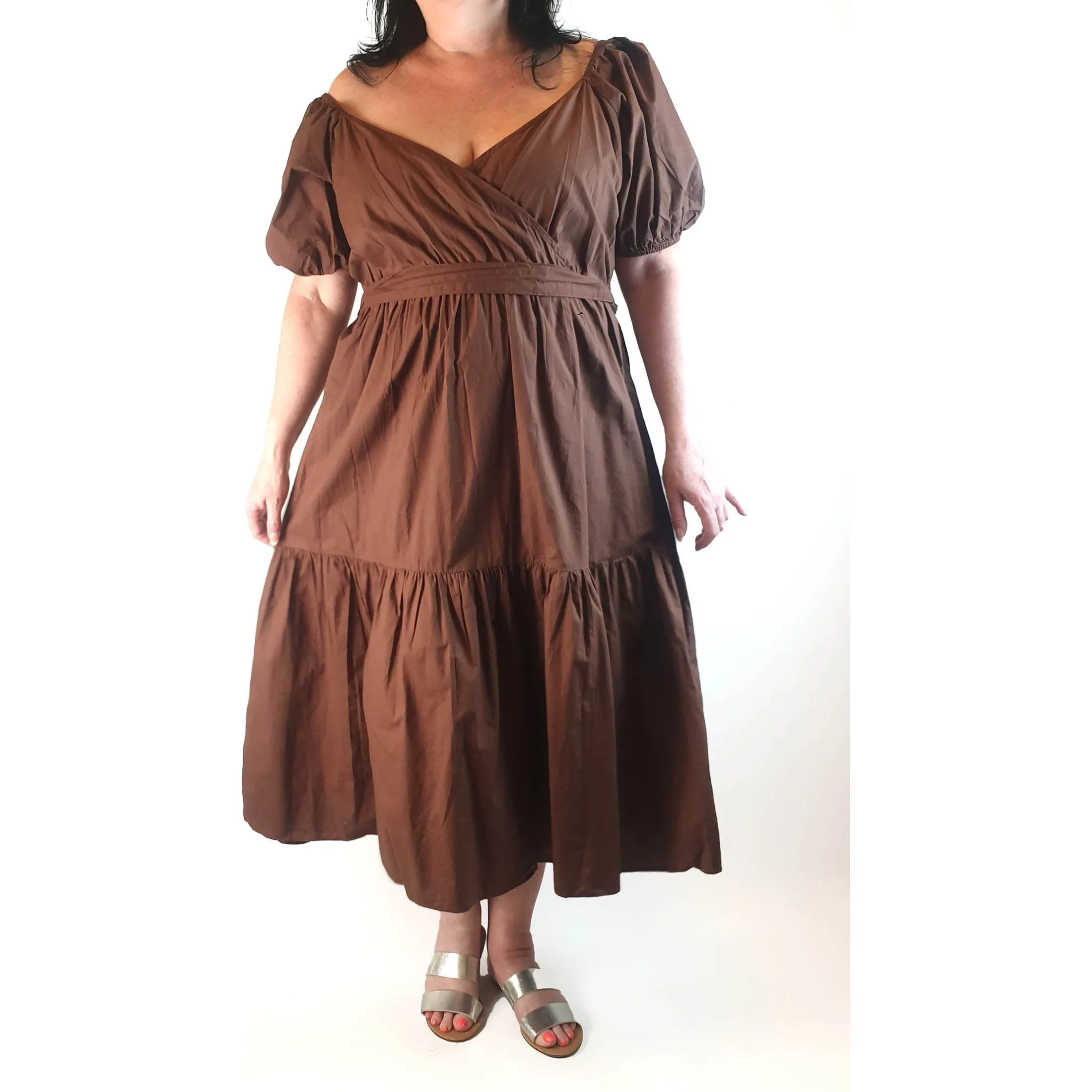 Influence brown cotton dress size 20