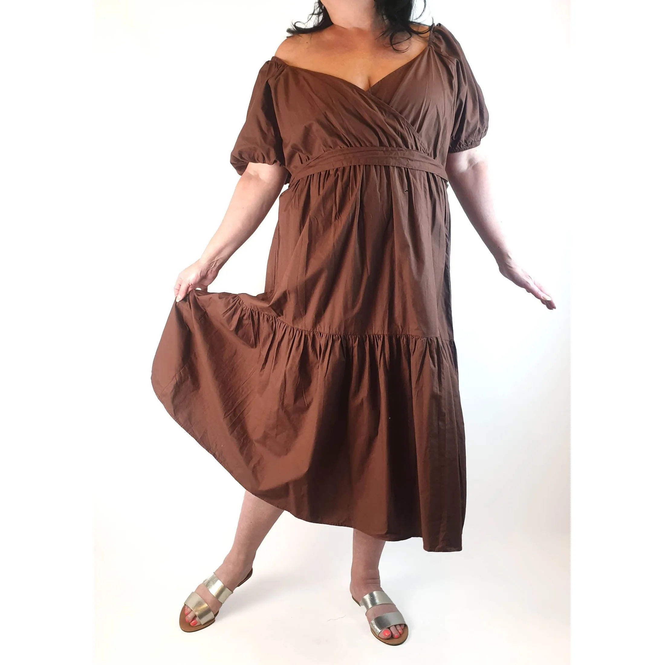Influence brown cotton dress size 20