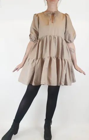 Is Olde Upcycle neutral half sleeve tiered dress best fits 12