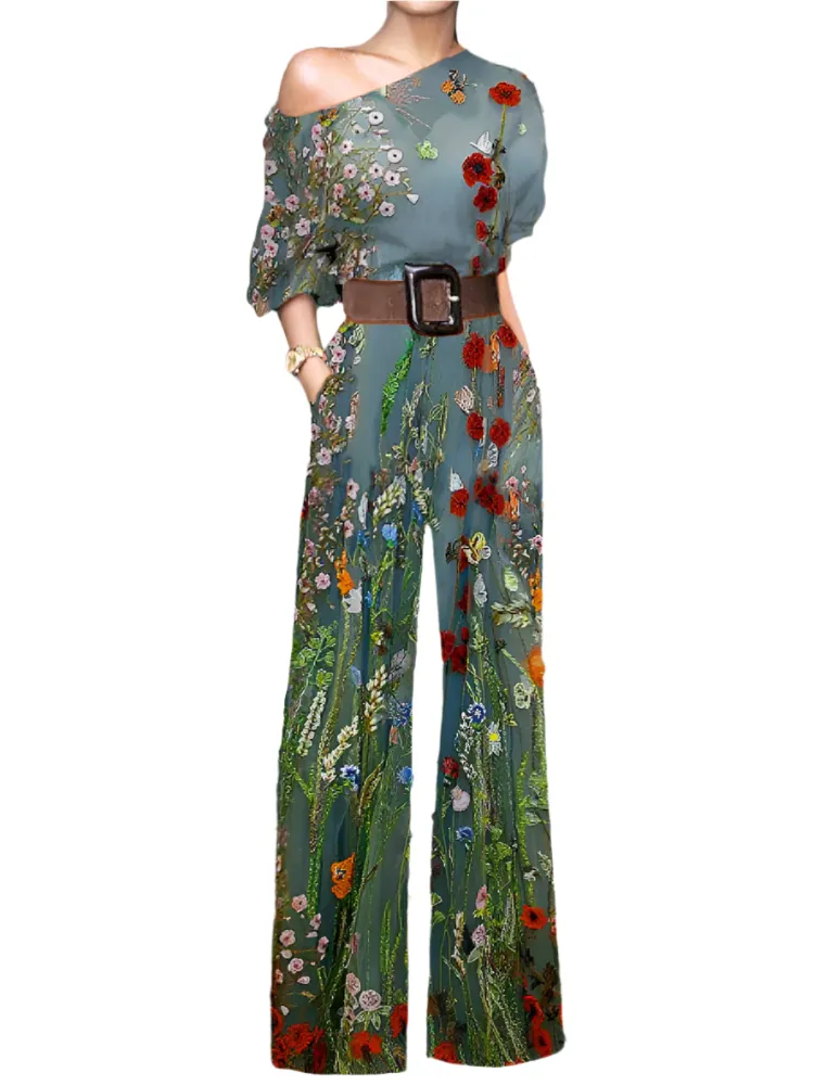 Isabella – Casual One-Shoulder Women's Jumpsuit