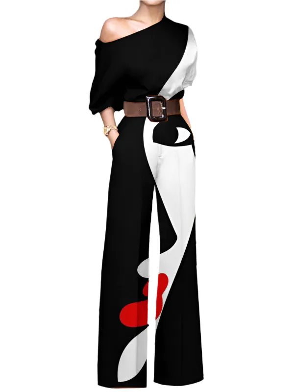 Isabella – Casual One-Shoulder Women's Jumpsuit
