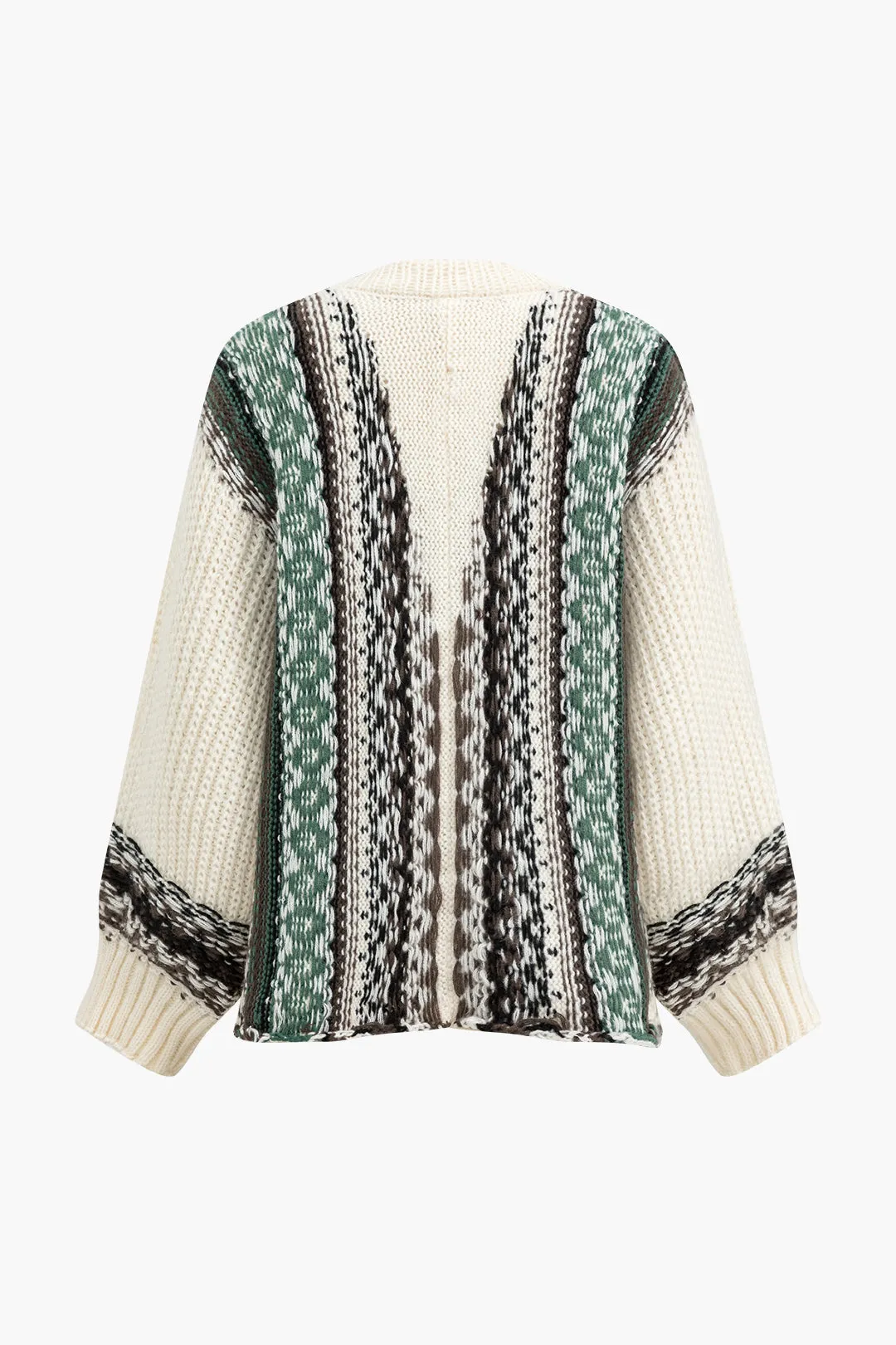 Isabelle - Chic Patchwork Design Woman's Long Sleeve Cardigan