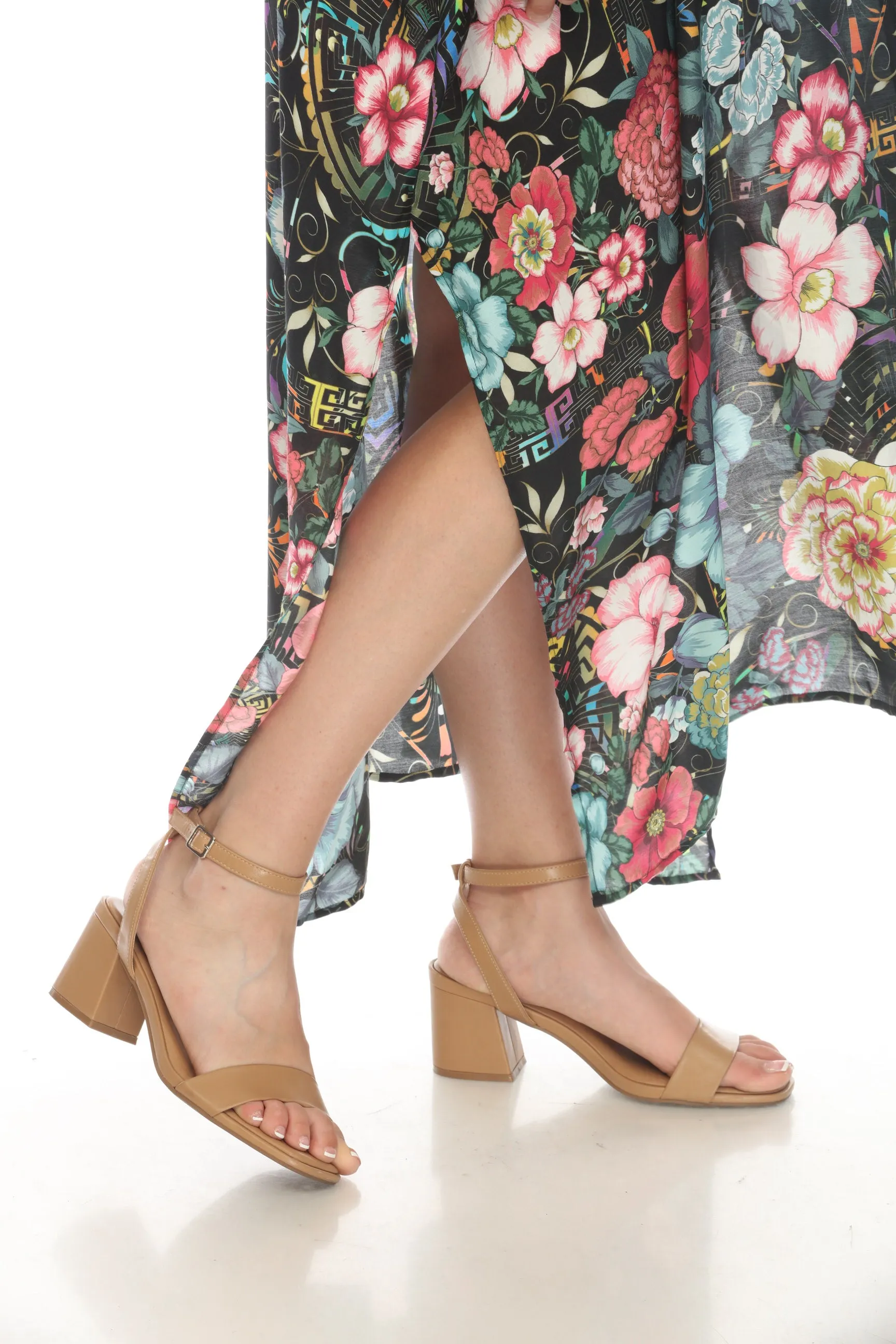 Johnny Was Floral Peace Swim Cover Up Long Kaftan Dress Boho Chic CSW7322BN