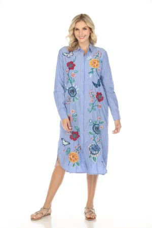 Johnny Was Workshop Taymia Side Button Slit Overshirt Dress W39024 Boho Chic