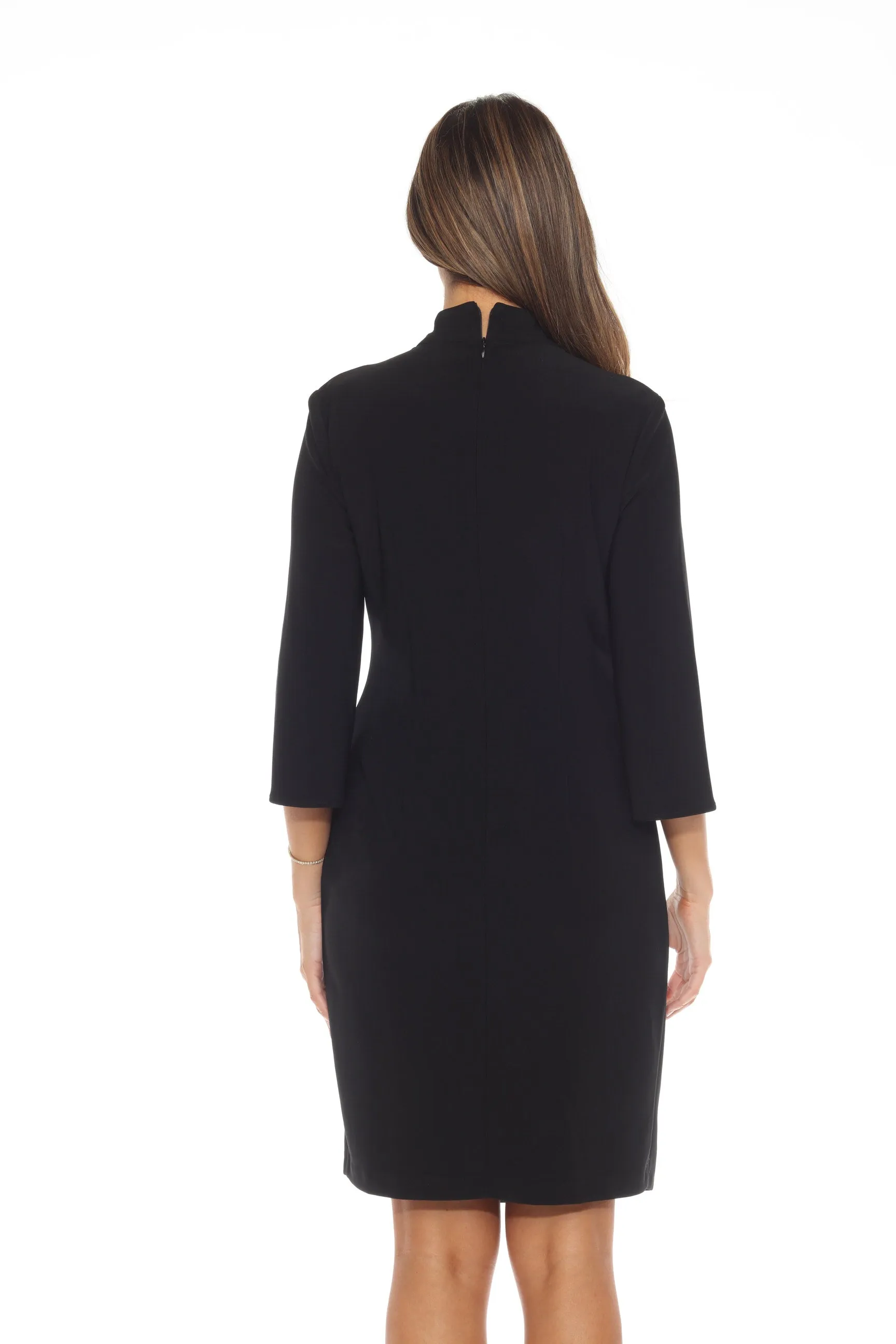 Joseph Ribkoff Black Double-Breasted Blazer Dress 244222