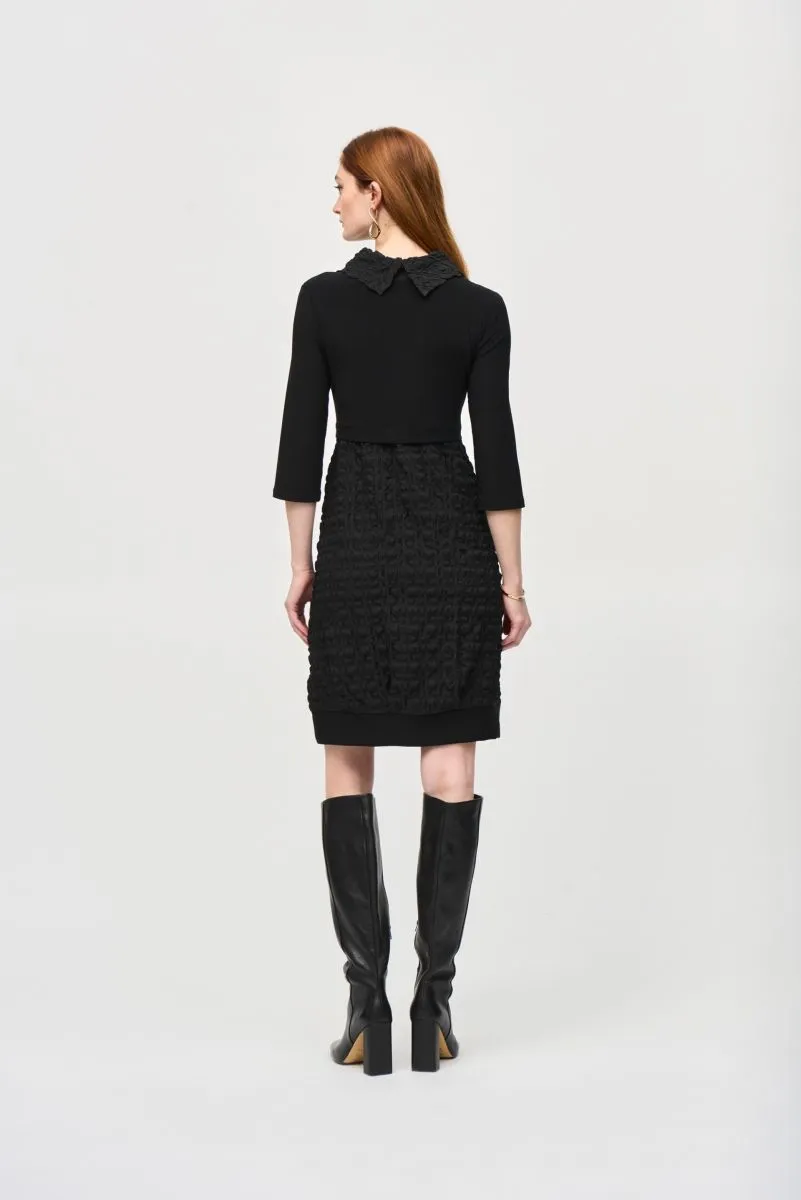 Joseph Ribkoff Bubble Textured Cowl Neck Cocoon Dress 243114