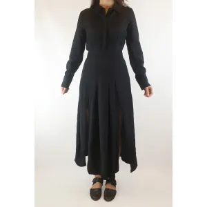 Jump black silky feel long sleeve maxi shirt dress size 10 (small fit, best fits size 8)