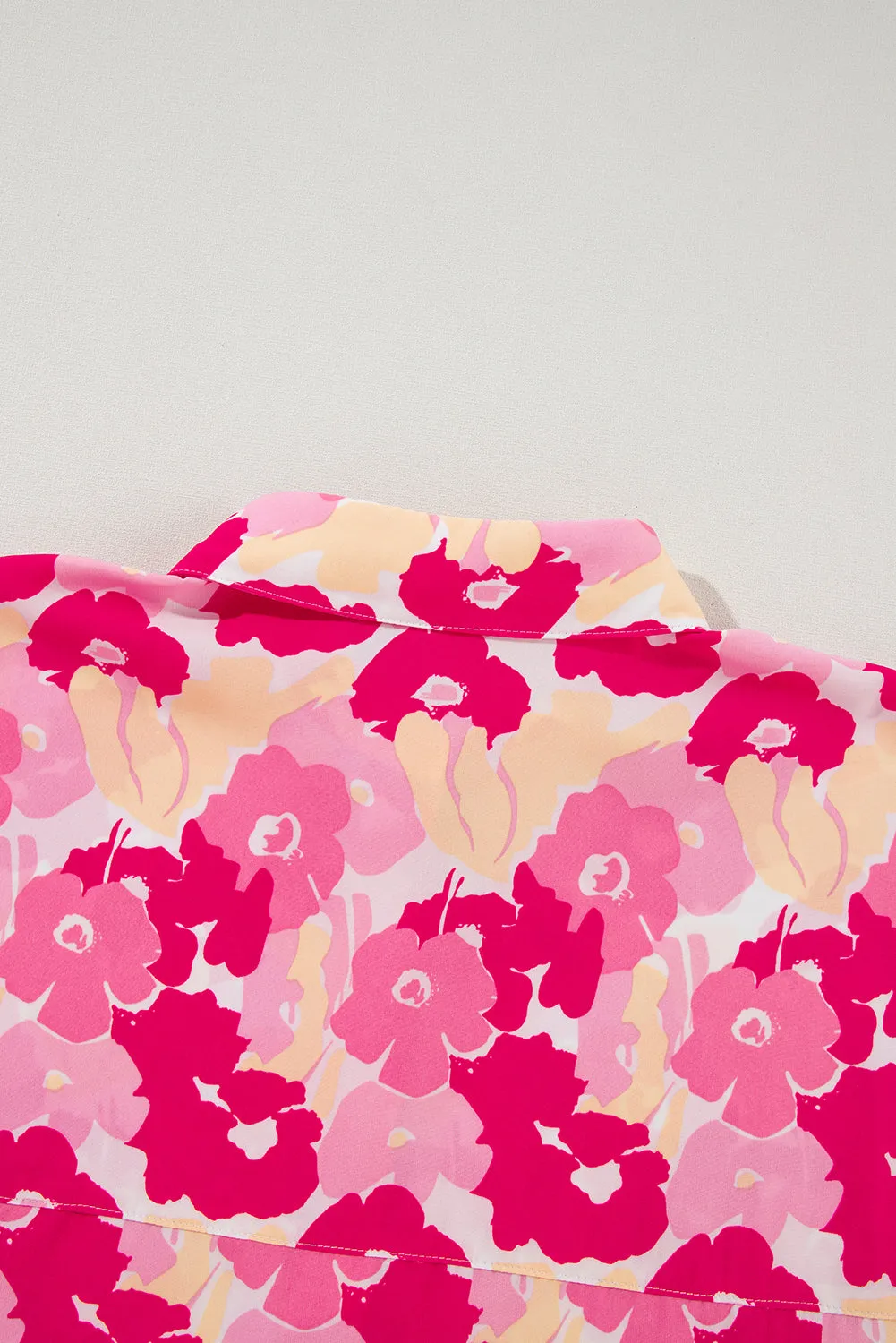 KaleaBoutique Blooming Floral Print Puff Sleeve Buttoned Shirt
