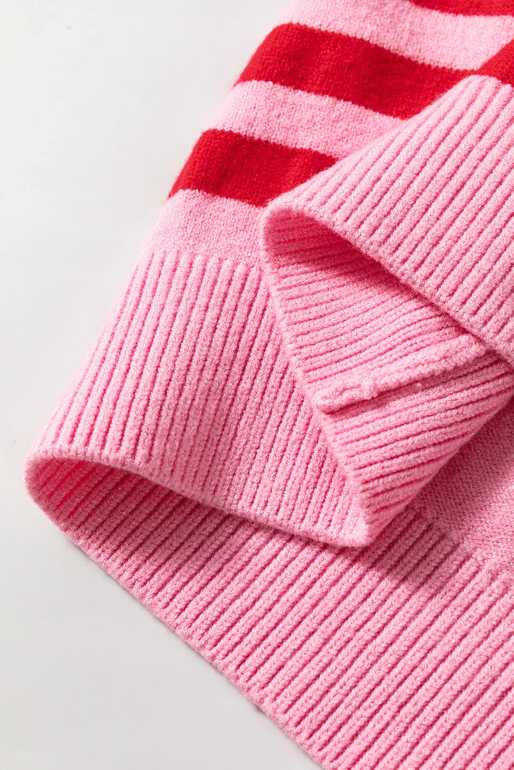 KaleaBoutique Bubble Sleeve Drop Shoulder Ribbed Trim Sweater