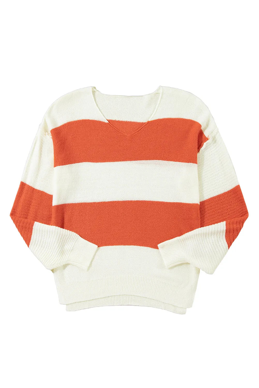 KaleaBoutique Loose Color Block Drop Shoulder Bubble Sleeve Sweater