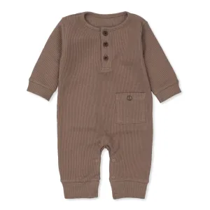 Kissy Kissy Mini Waffle Brown Playsuit
