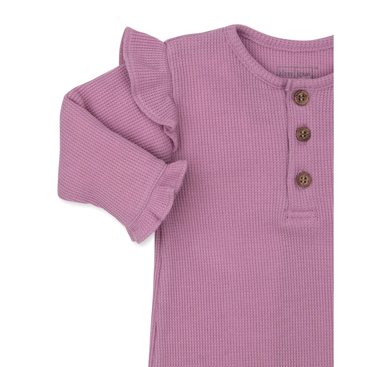 Kissy Kissy Mini Waffle Mauve Playsuit