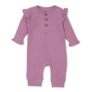 Kissy Kissy Mini Waffle Mauve Playsuit
