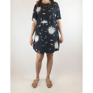 Kloke navy dress with cute flower and petal print size S (best fits size 10)