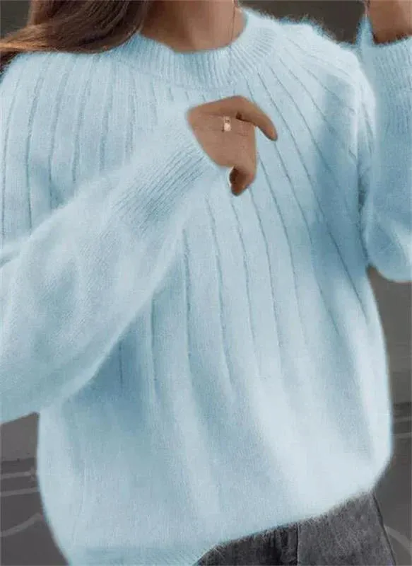 Knitted Cashmere Jumper for Women - Soft Pullover Sweater in Various Sizes
