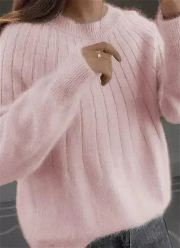Knitted Cashmere Jumper for Women - Soft Pullover Sweater in Various Sizes