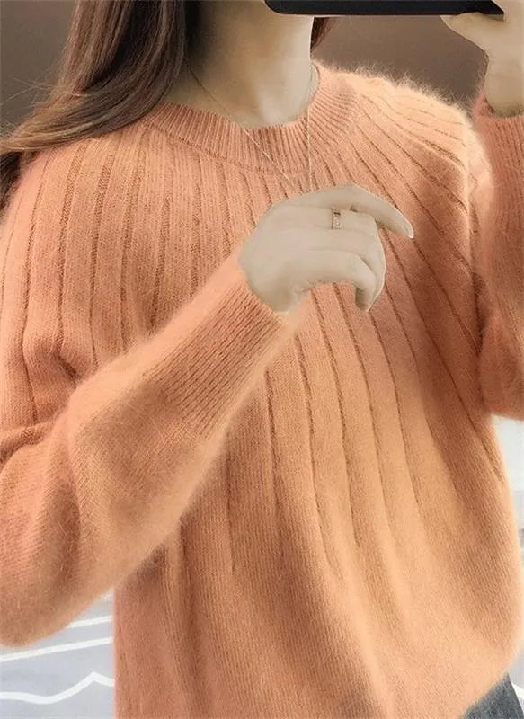 Knitted Cashmere Jumper for Women - Soft Pullover Sweater in Various Sizes