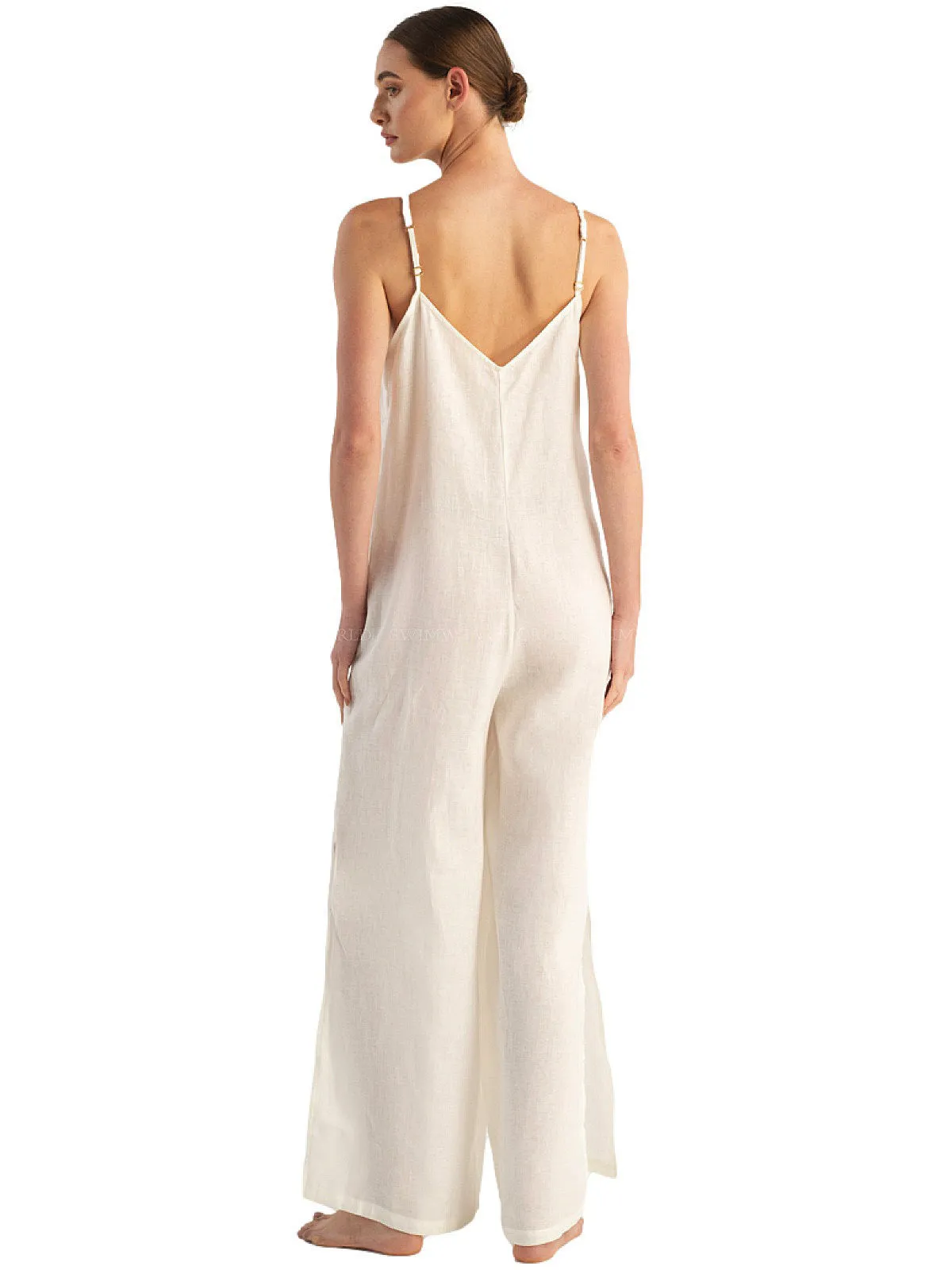 Larissa Ivory Linen Jumpsuit ::RET