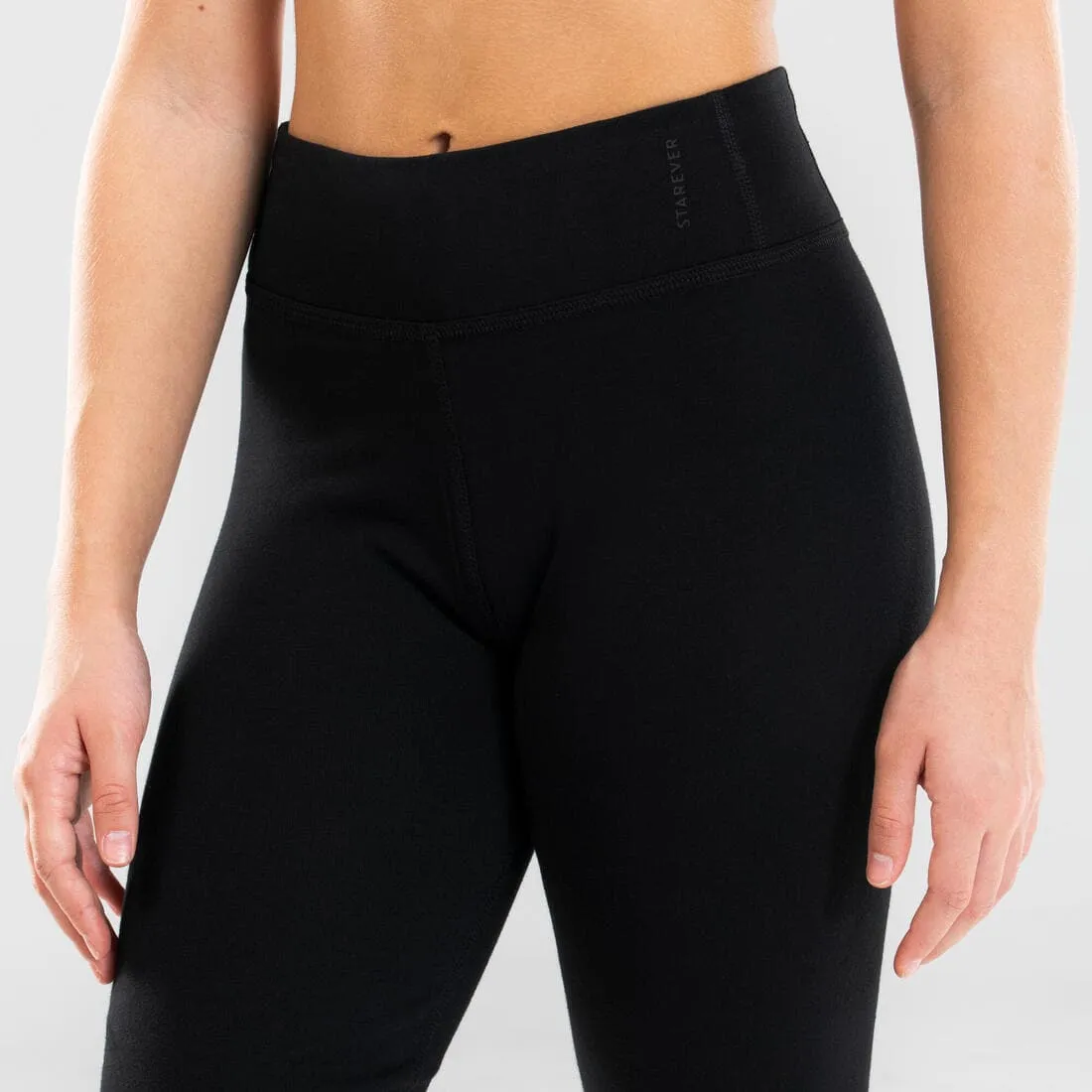 Legging danse moderne noir taille haute à graphisme fille