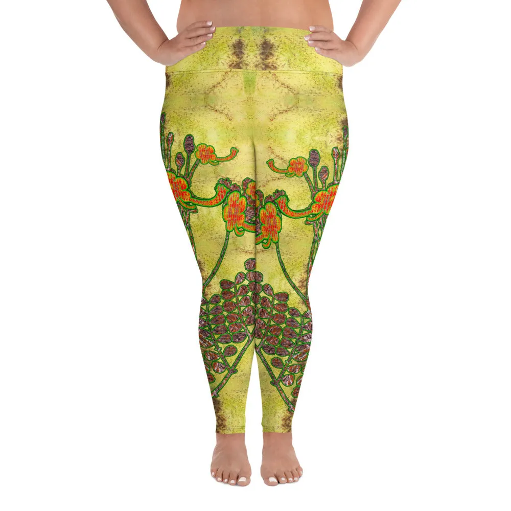 Leggings (Plus Size)(WindSong Flower) RJSTH@Fabric#2 RJSTHW2021 RJS
