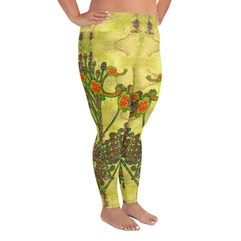 Leggings (Plus Size)(WindSong Flower) RJSTH@Fabric#2 RJSTHW2021 RJS