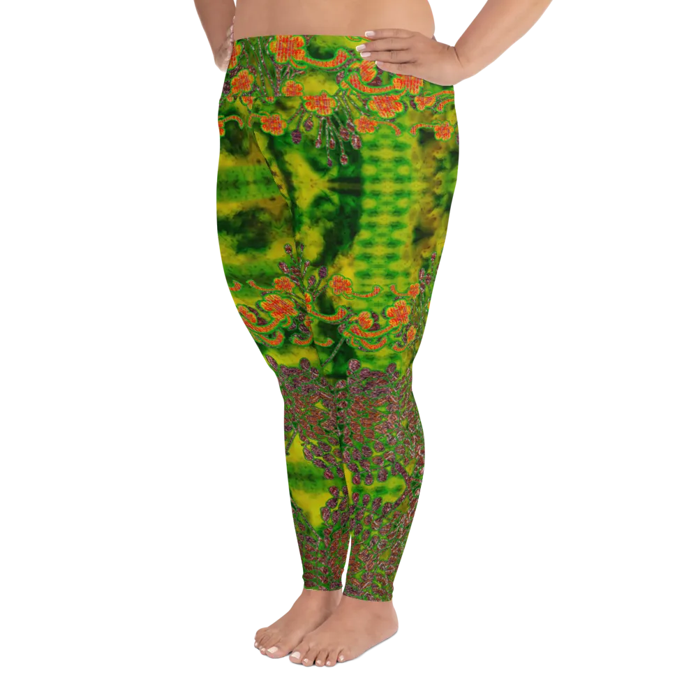 Leggings (Plus Size)(WindSong Flower) RJSTH@Fabric#3 RJSTHW2021 RJS