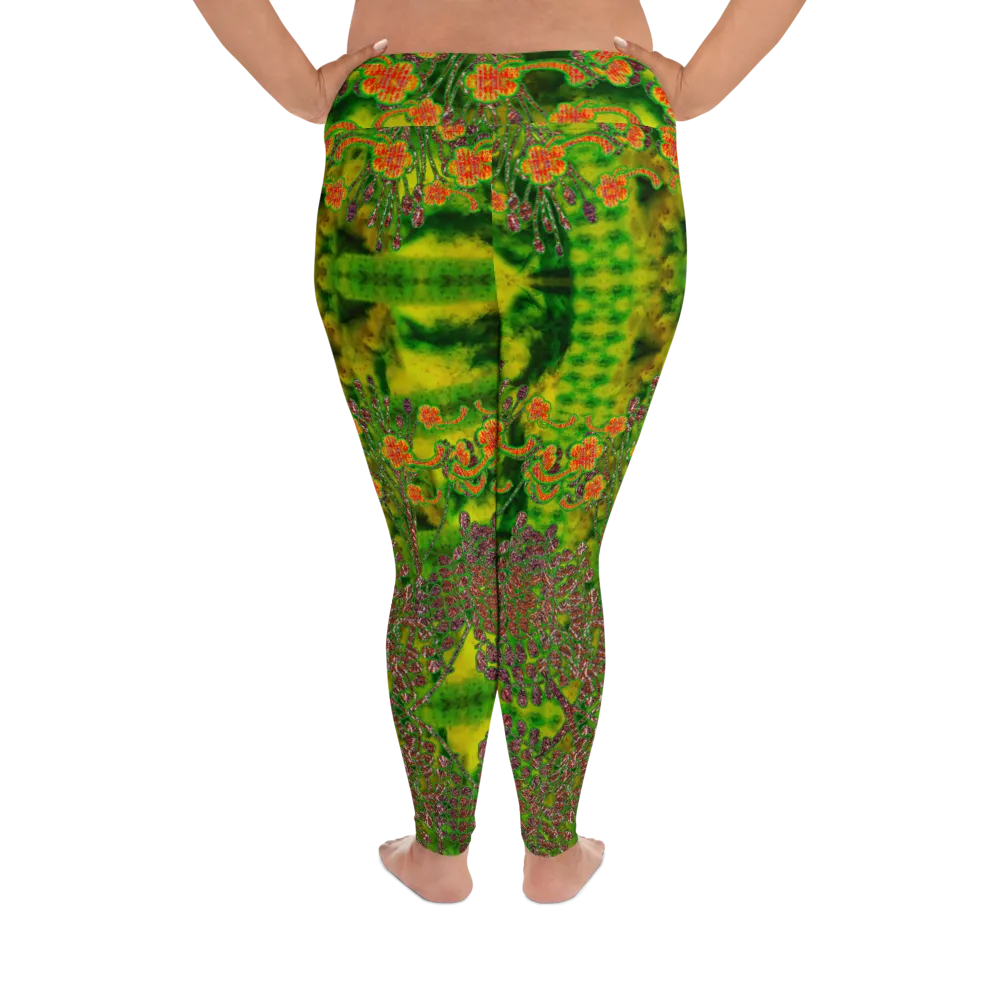 Leggings (Plus Size)(WindSong Flower) RJSTH@Fabric#3 RJSTHW2021 RJS