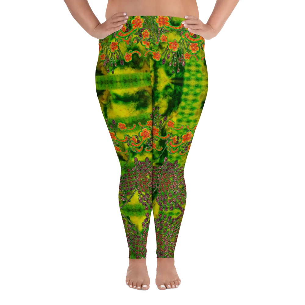 Leggings (Plus Size)(WindSong Flower) RJSTH@Fabric#3 RJSTHW2021 RJS