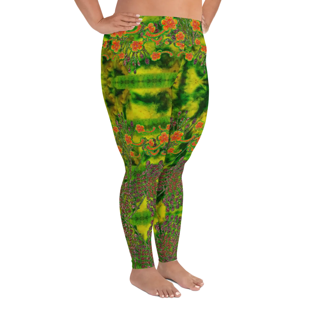 Leggings (Plus Size)(WindSong Flower) RJSTH@Fabric#3 RJSTHW2021 RJS
