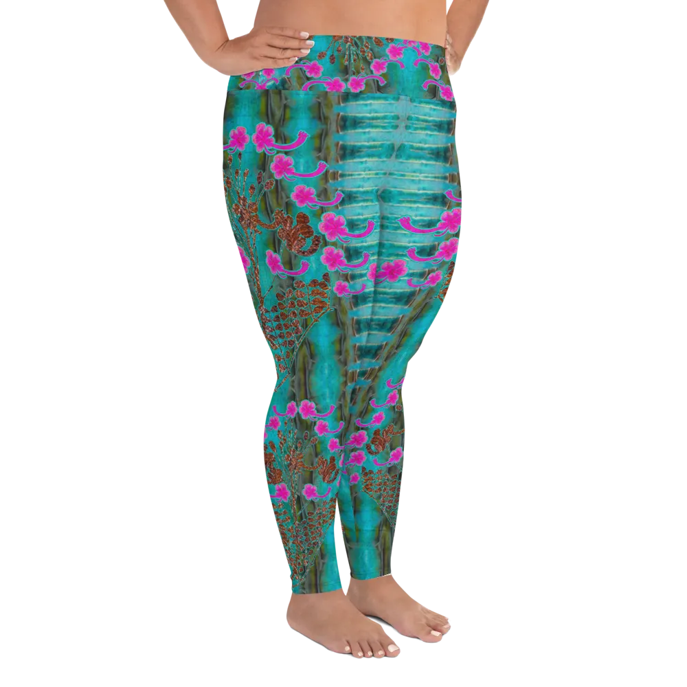 Leggings (Plus Size)(WindSong Flower) RJSTH@Fabric#8 RJSTHW2021 RJS