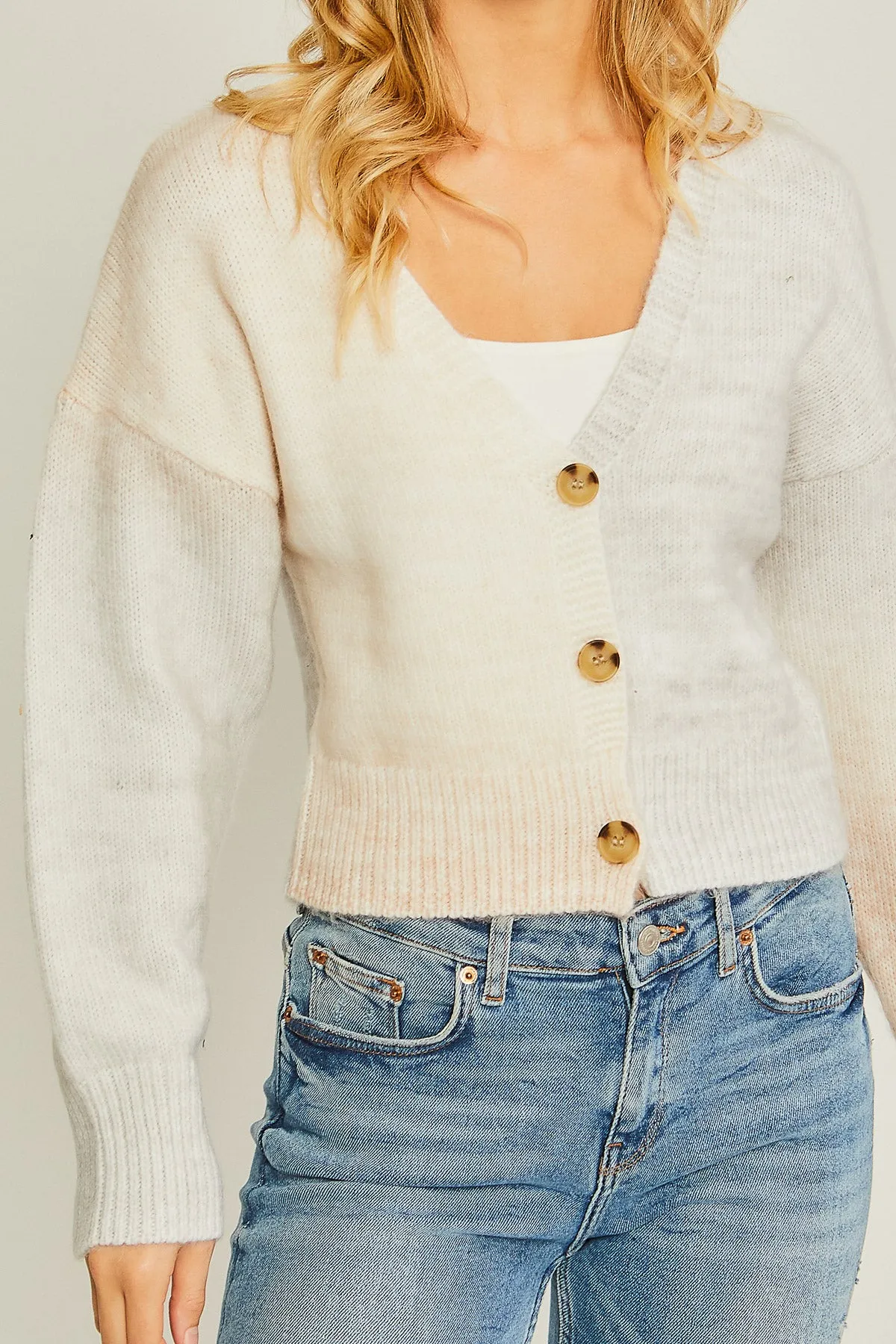 Light Gradient Sweater Cardigan