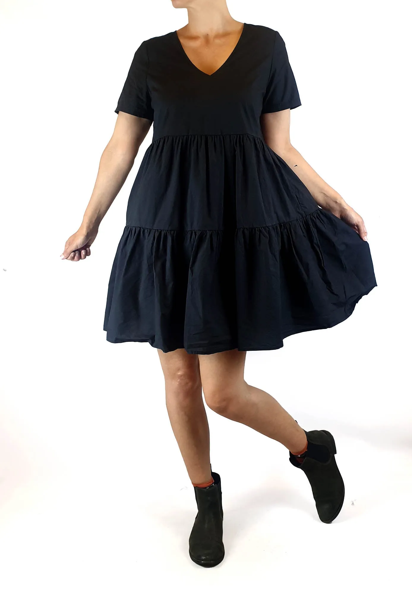 Little Party Dress black cotton oversize dress size 8