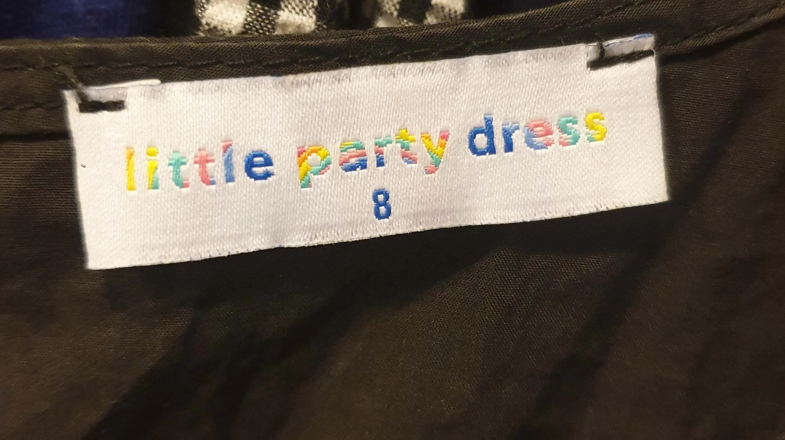 Little Party Dress black cotton oversize dress size 8