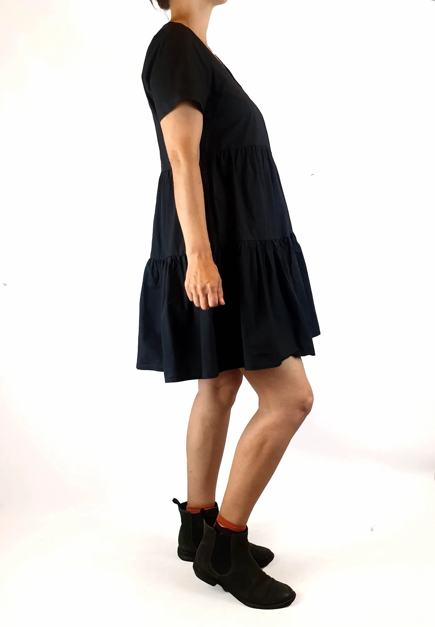 Little Party Dress black cotton oversize dress size 8