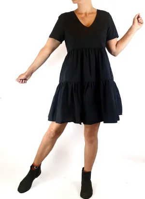 Little Party Dress black cotton oversize dress size 8