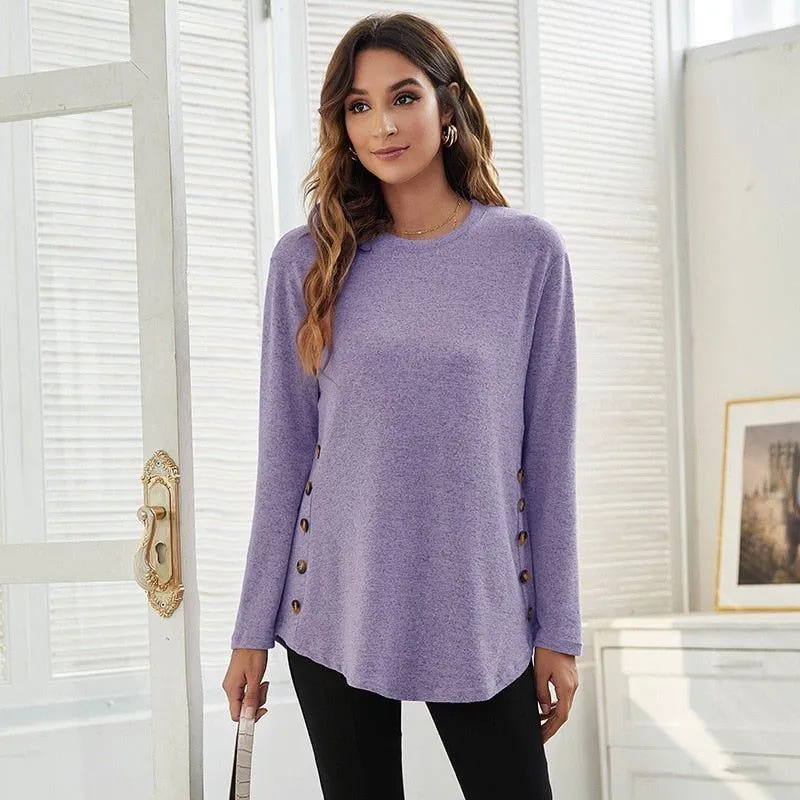 Loose Maternity Blouse Long Sleeve T-Shirt Tees Spring Autumn Casual Female Women's Clothing O-Neck Pullover Shirt Top Plus Size