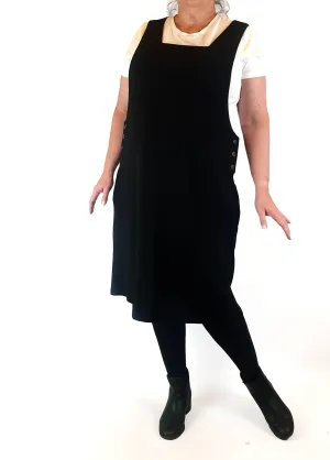Lorraine black pinnafore dress size 18