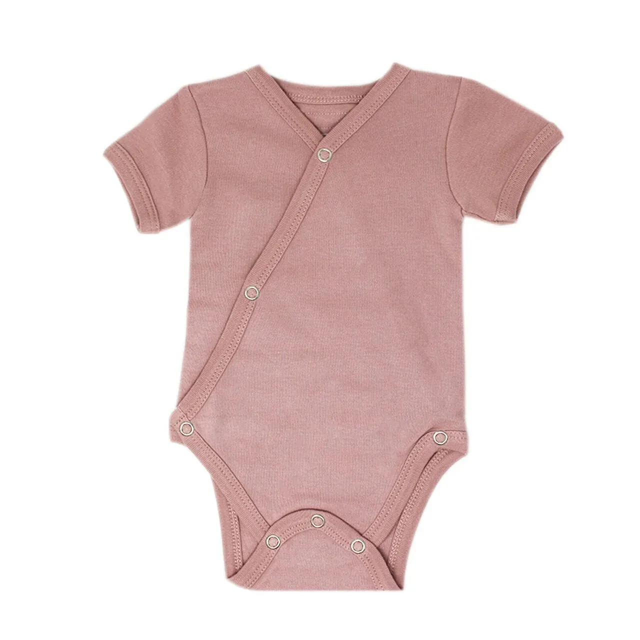 Lovedbaby - Short Sleeve Kimono Bodysuit - Mauve