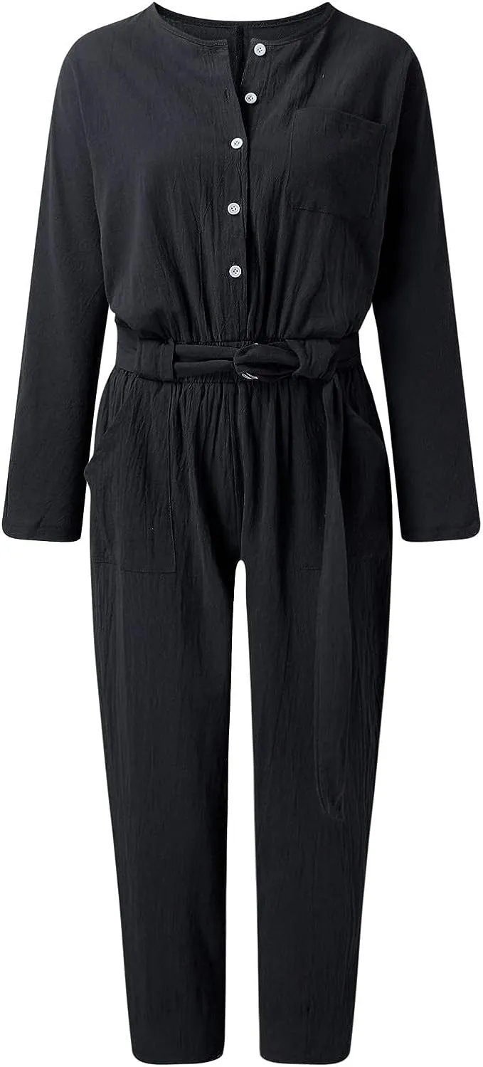 Luciana – Luxurious Loose-Fit Wool Jumpsuit for Women