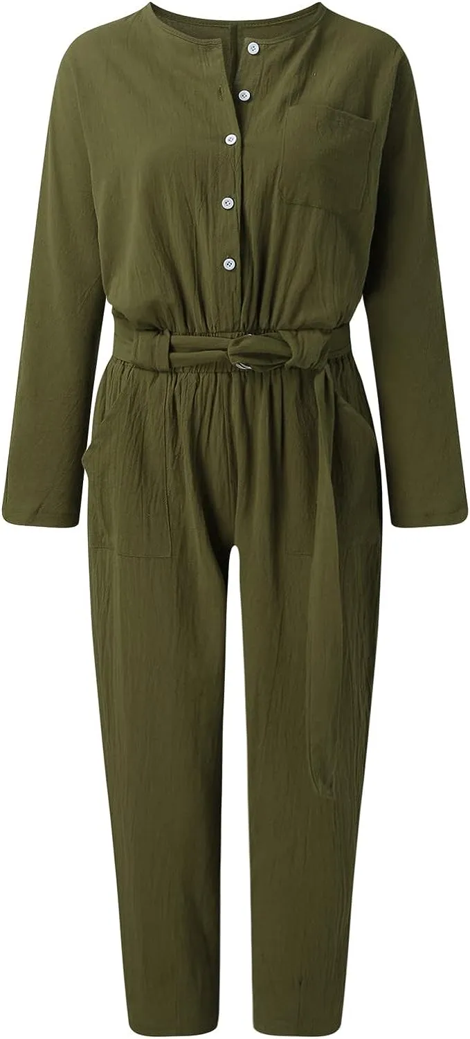 Luciana – Luxurious Loose-Fit Wool Jumpsuit for Women